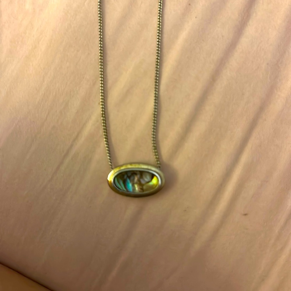 Vintage Avon Abalone Shell Pendant Necklace